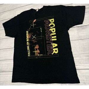 Falling In Reverse Popular Monster Graphic T Shirt Size XL Black Rare Graphic